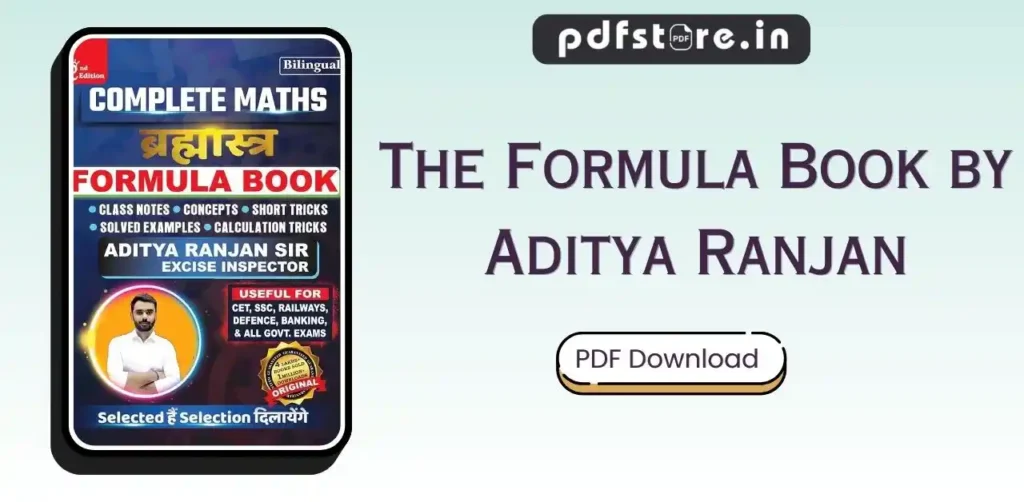 Maths Formula Book by Aditya Ranjan PDF Free Download