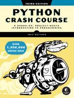 Python Crash Course PDF - Free Download